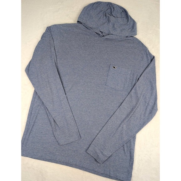 Vineyard Vines Other - Vineyard Vines Edgartown Hooded T Shirt Mens Medium Blue Lightweight